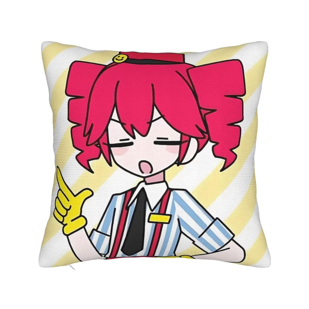 Chibi Mesmerizer Kasane Teto Square Pillowcases Sofa Kawaii Cushion Case Virtual Singer Home Decoration Pillowcase 40*40
