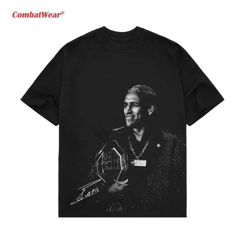COMBATWEAR Charles  Do Bronx  Oliveira Fighter Tee, Graphic Boxing Champ T-Shirt S