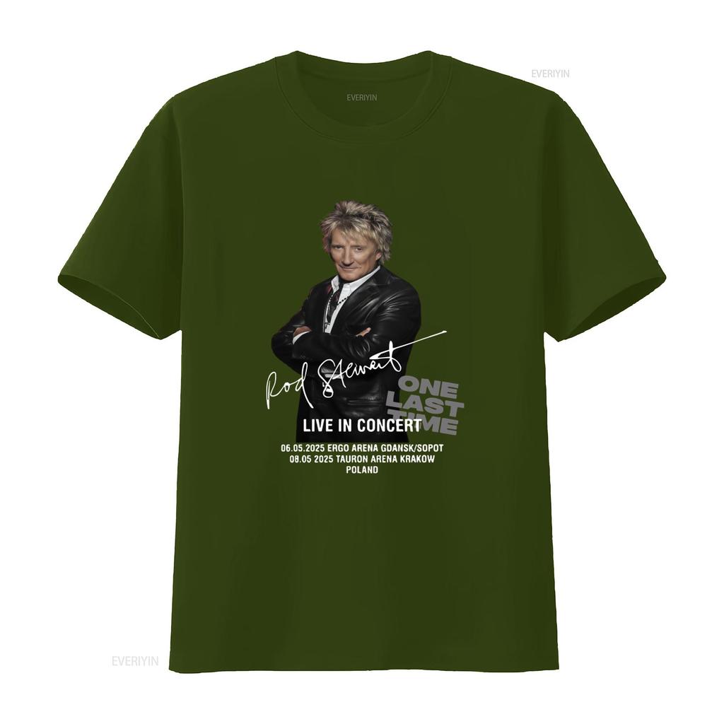 Rod Stewart One Last Time Live In Concert Tour 2025 T Shirt vintage Versatile Casual Top For Everyday Wear Breathable