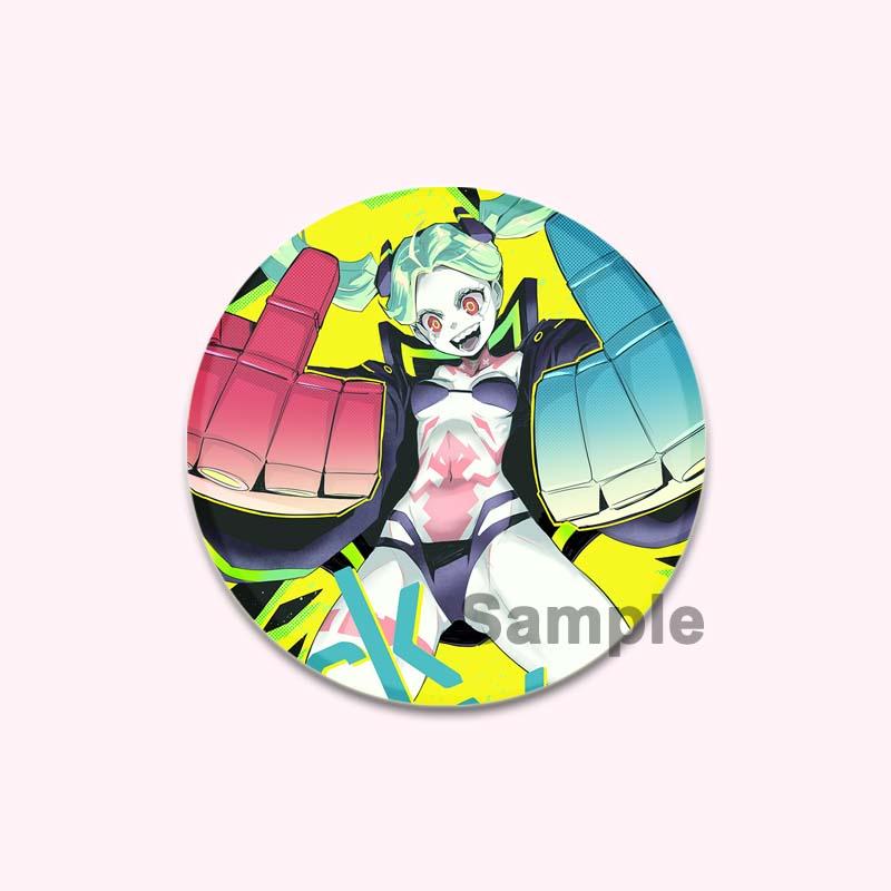 

32/44/58 мм Cyberpunk Edgerunners Rebecca Lucyna Kushinada David Martinez Мультяшные броши Extralegal Mercenaries Аниме Значки для рюкзака Подарочный 32mm