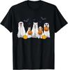 Halloween Dogs Ghost Pumpkins Spooky Dog Lover Gift T-Shirt