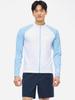 BARREL Men'S Nautical Relaxed Fit Zip-Up Rash Guard White (B5Smwzr121Wht)