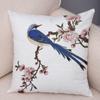 Super Soft Soft Plush Watercolor Lovely Birds Flower Robin Tit Finch Goldfinch Sparrow Berries Tufted Cushion Cover Pillow Case