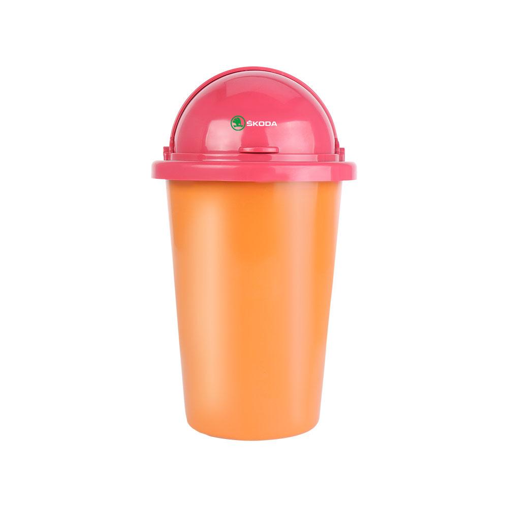 Universal Car Trash Can Storage Box With Rotating Lid Car Leak-proof Car Trash Can For Skoda S Octavia A5 Kamiq VII Yeti Scala  BI7