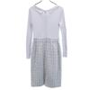 unused Debut de Fiore Check Pattern Long sleeve Rib knit docking one piece Women Used