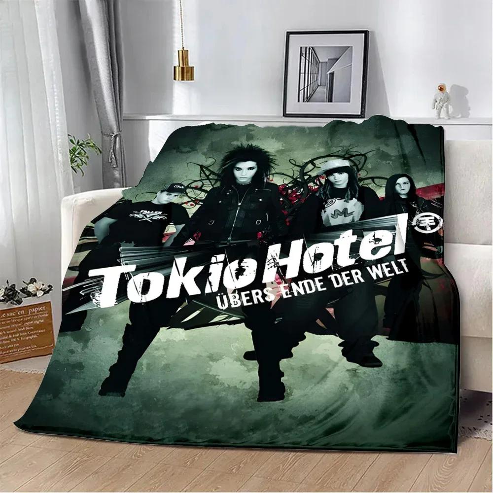 Tokio Hotel Rocková kapela Bill Kaulitz Tištěná deka Piknikové deky Teplá deka Měkká a pohodlná deka Domácí cestovní dárek