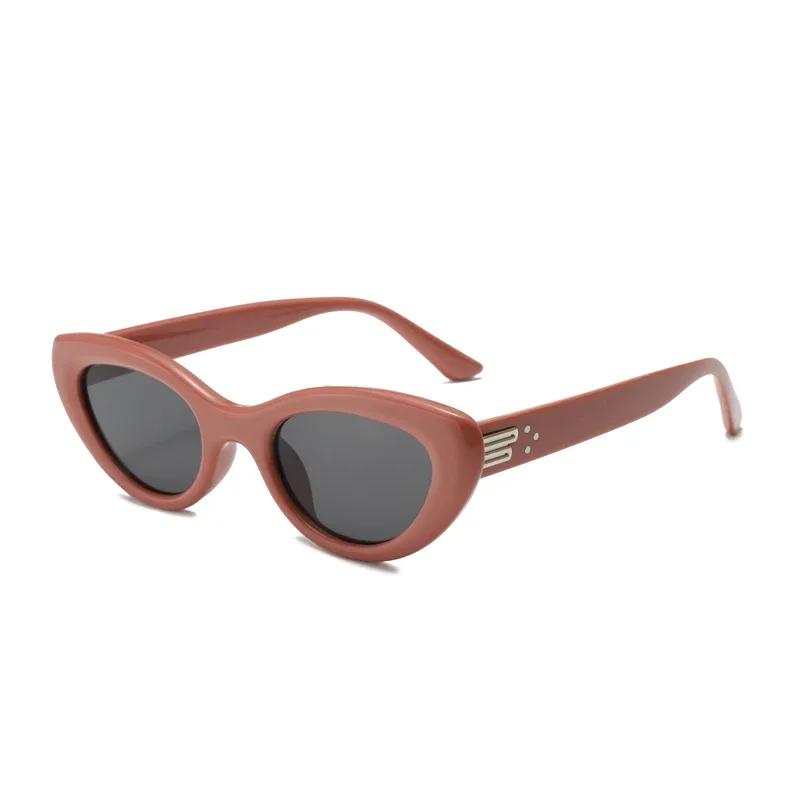 Cat Eye Sunglasses UV400 Women Fashion Small Oval Sun Glasses Trendy Minimalist Design Eyewear