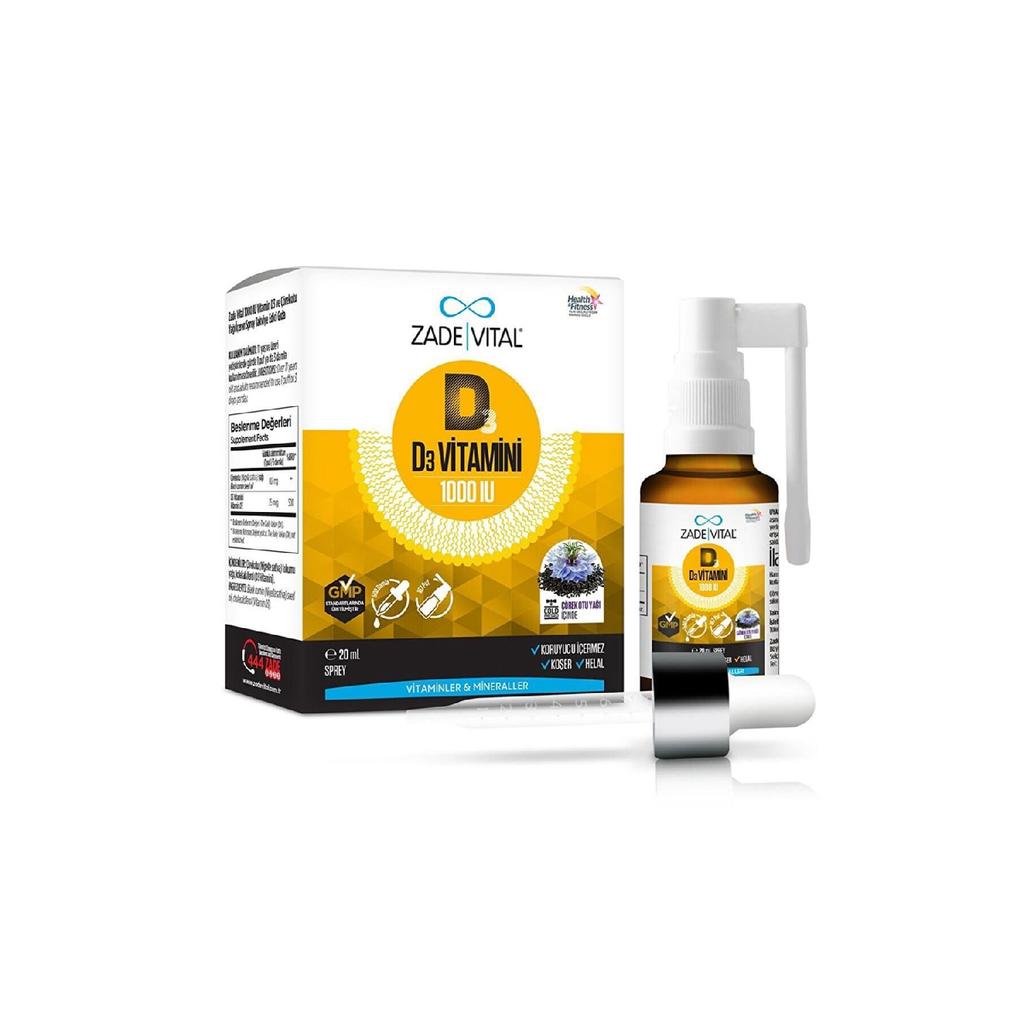 Vitamin D3 1000 Iu Plus Oil (nigella Sultiva) Spray Drops 20 Ml