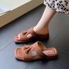 Flat-bottomed Slippers Women's Outer Wear Summer Casual One-character Cool Slippers New Fringed Beach Women's Sandals Large Size