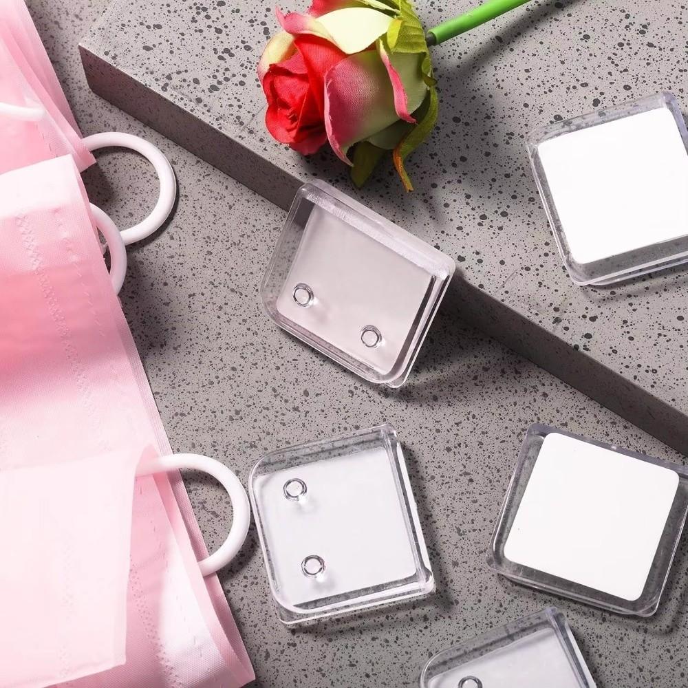 2/4/6/8 Stück Transparenter Vorhangverschlussclip Winddichte Vorhangbefestigungsschnalle Toiletten-Vorhang