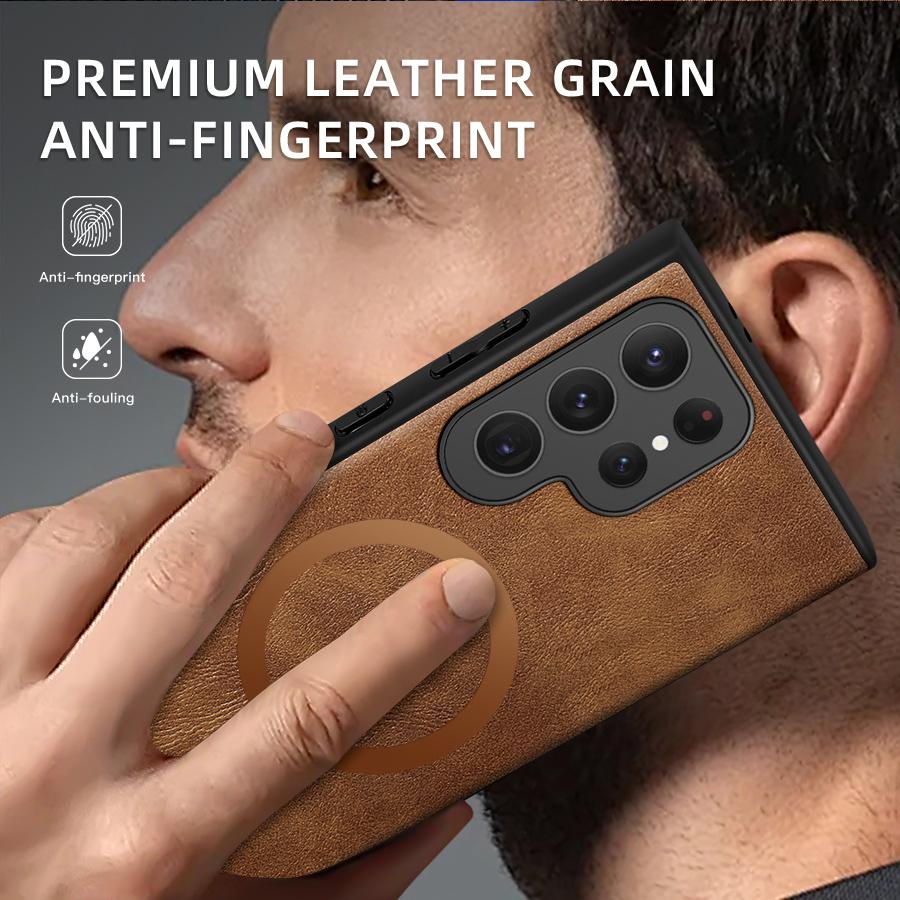 Luxury Case For Samsung Galaxy S24 S23 S22 Ultra Case Leather Silicone Cover For Samsung Galaxy S20 Plus S21 FE Phone Case S25