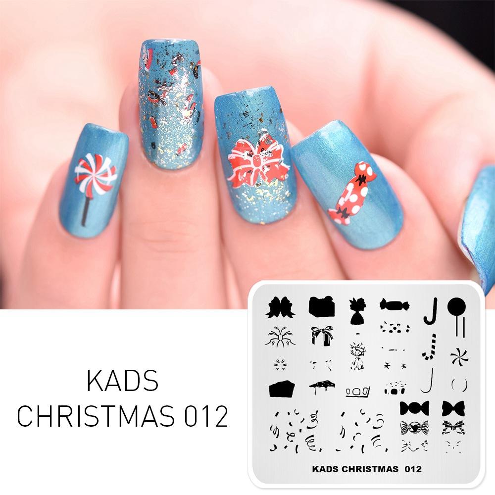 KADS Christmas Nail Art Stamping Plates Manicure Stamp Template Image Nails Art Stamp Print Stencils