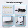 Wall Mount Bracket Vertical Stand with 2 Controller Mounts Display Stand Base for PS5 Slim Digital Edition and Disc Edition