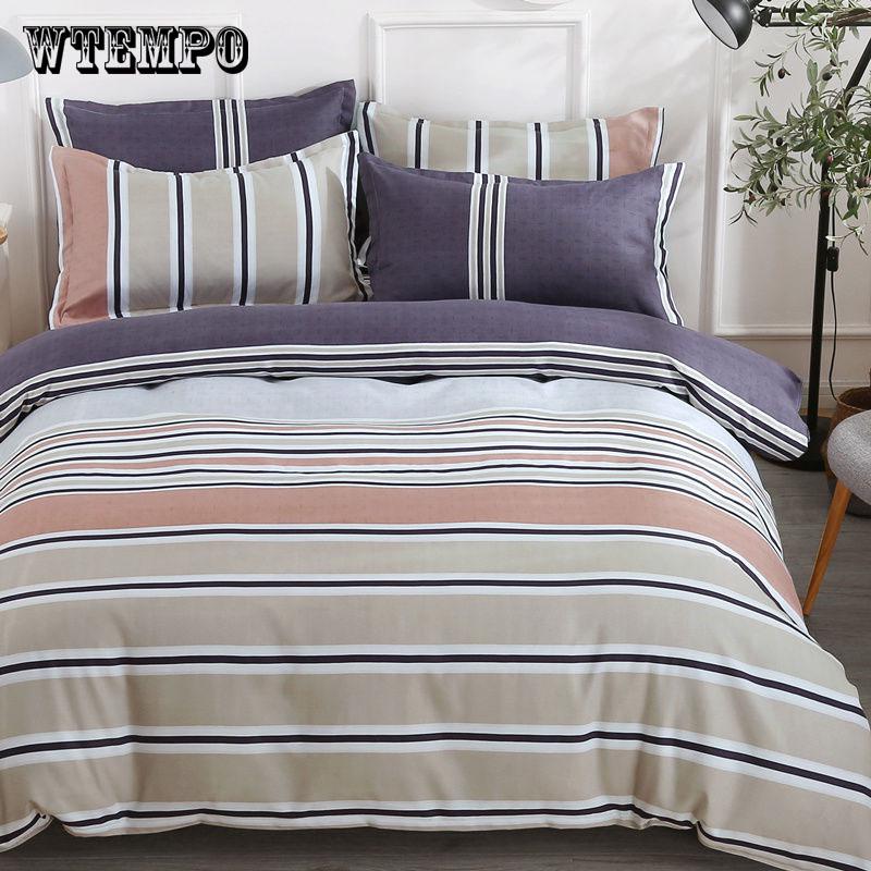 Super Soft Cotton Duvet Cover Set 4Pcs Bedding Sets Queen King Size Bedclothes
