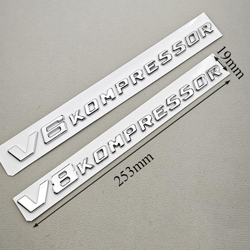 3D ABS Chrome Black Car Styling V8 V6 Kompressor Logo Fender Side Sticker Badge Decals For Mercedes Benz G63 G500 S500 S680 GT