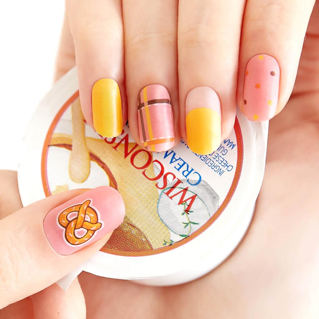 Vibrant Pop Nail Stickers 24pcs | Self-Adhesive Strips, Rainbow &Neon Mix, Quick 5-Min Manicure