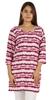 Moomaya Womens Tops Rayon Block Print Tunic 3 4th Sleeve Tunic Summer Blouse