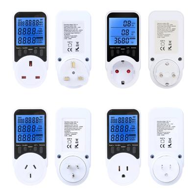 High Capacity 3680W Power Monitoring Socket Digital Electricity Power Meter Consumption Watt Energy Socket Electricity Tester
