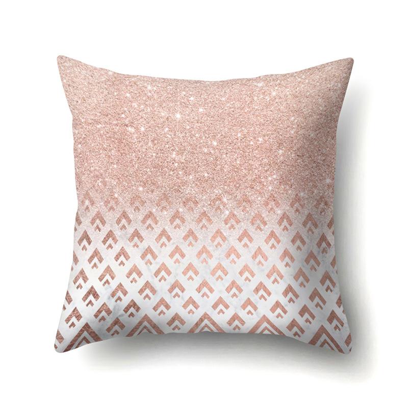 Polyester Pillow Case Automobile Decoration Home Printed Pillow Case Waist Cushion Cover Car Cushion Head Cushion Cover