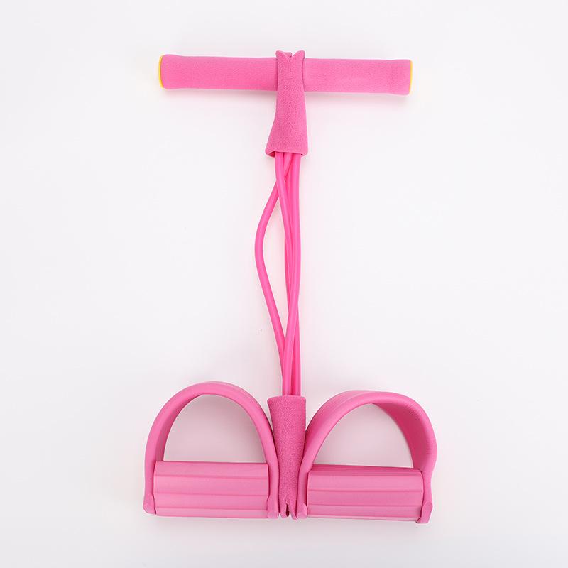 

Резинка для педалей для фитнеса живота, йоги, похудения талии и тонизирования ног розовый