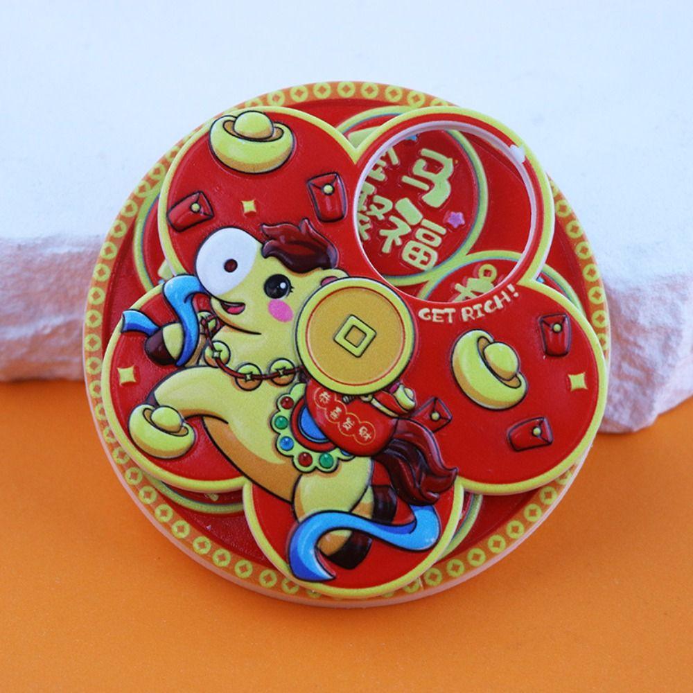 Cartoon 3D Refrigerator Magnets Rotatable Lucky Cat Fridge Magnets  New Year Decoration