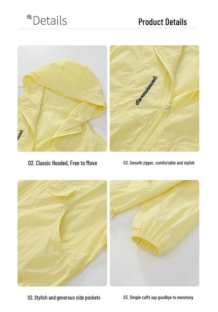 Kids' Lightweight Sun Protection Cardigan - Stylish Anti-UV Jacket for Girls