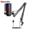 Recordio ME6S USB Gaming Microphone with Pop Filter and RGB Lighting