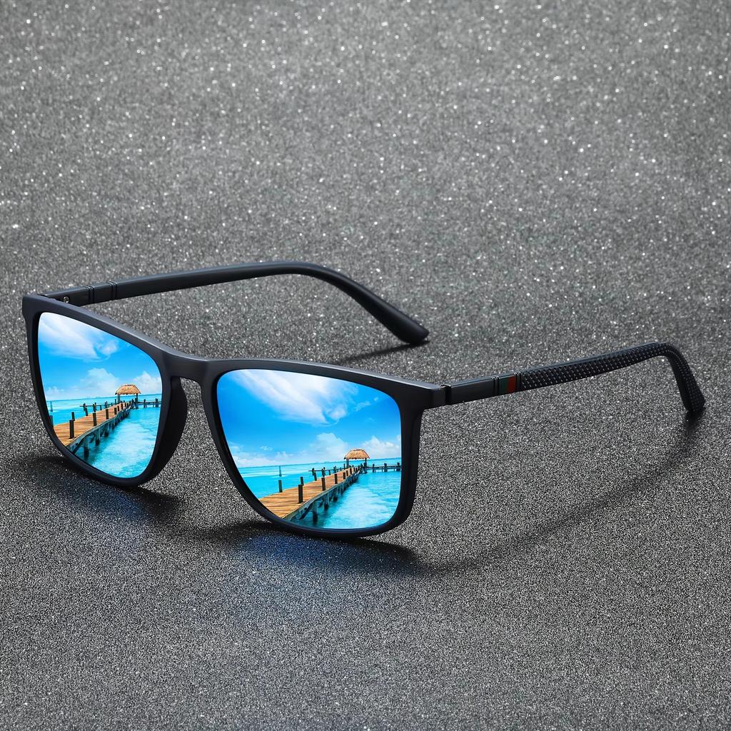 Square UV400 Sunglasses Anti Glare Sun Shades For Summer Vacation Travel Driving Fishing Outdoor Activities