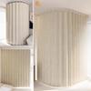 Set Flexible Track Magnetic Folding Partition Curtain Bathroom Waterproof Arc-shaped Shower Curtain U-shaped Partition Curtain