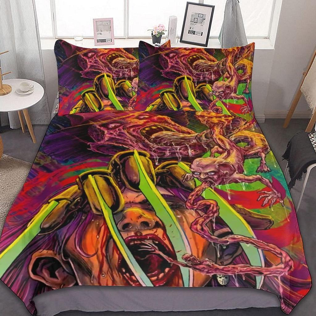 Horror Soft Comfortable Bedding Three-Piece Quilt Cover