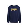 Originals Script Crew Sweatshirt Flok Baskılı Erkek Üstleri Lacivert HF9224