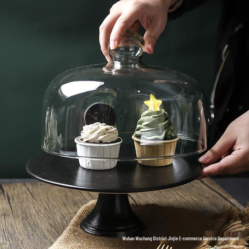 Ceramic High-Footed Afternoon Tea Dessert Stand and Tray