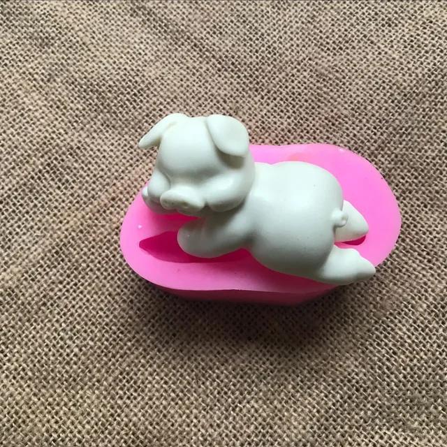1PC New Creative 3D Silicone Cake Mold Pig Shape Handmade Fondant Soap Mould For Decorating Kitchen Accessories Home Baking Tool