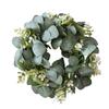 Silk Eucalyptus Wreath with Artificial Flowers and Greenery for Scene Decoration