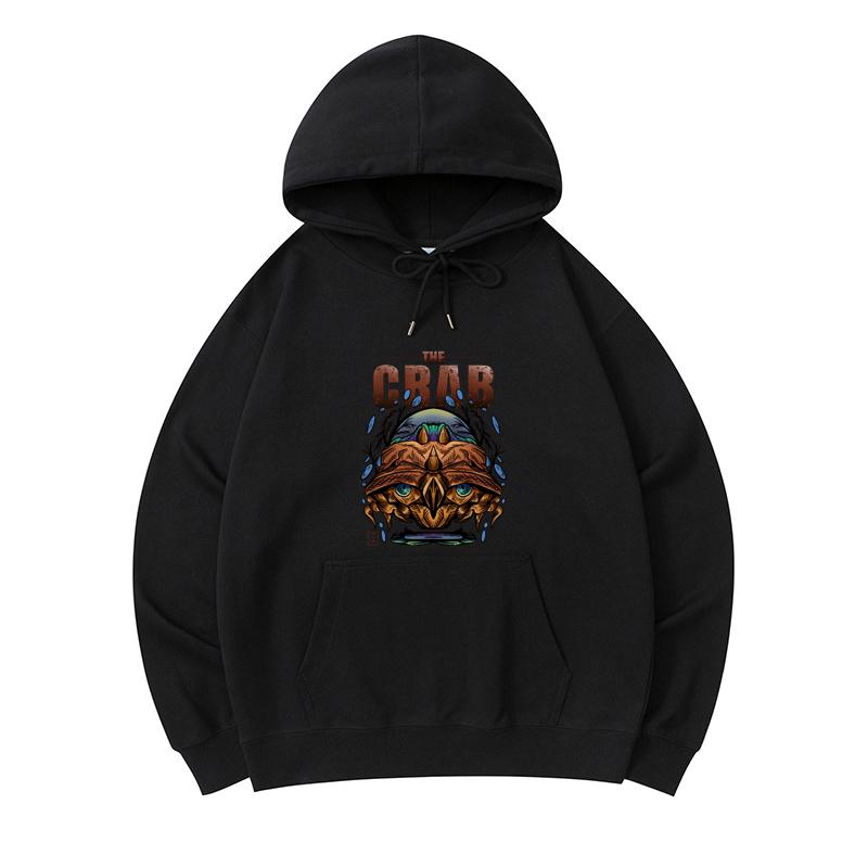 

300 GSM Men s Healthy Cotton Hoodies The Crab Print Premium Cotton Sweatshirt