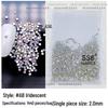 Super Shiny Nail Art Rhinestones: Clear White AB Color, Flat-Back, Various Sizes Round Decorations