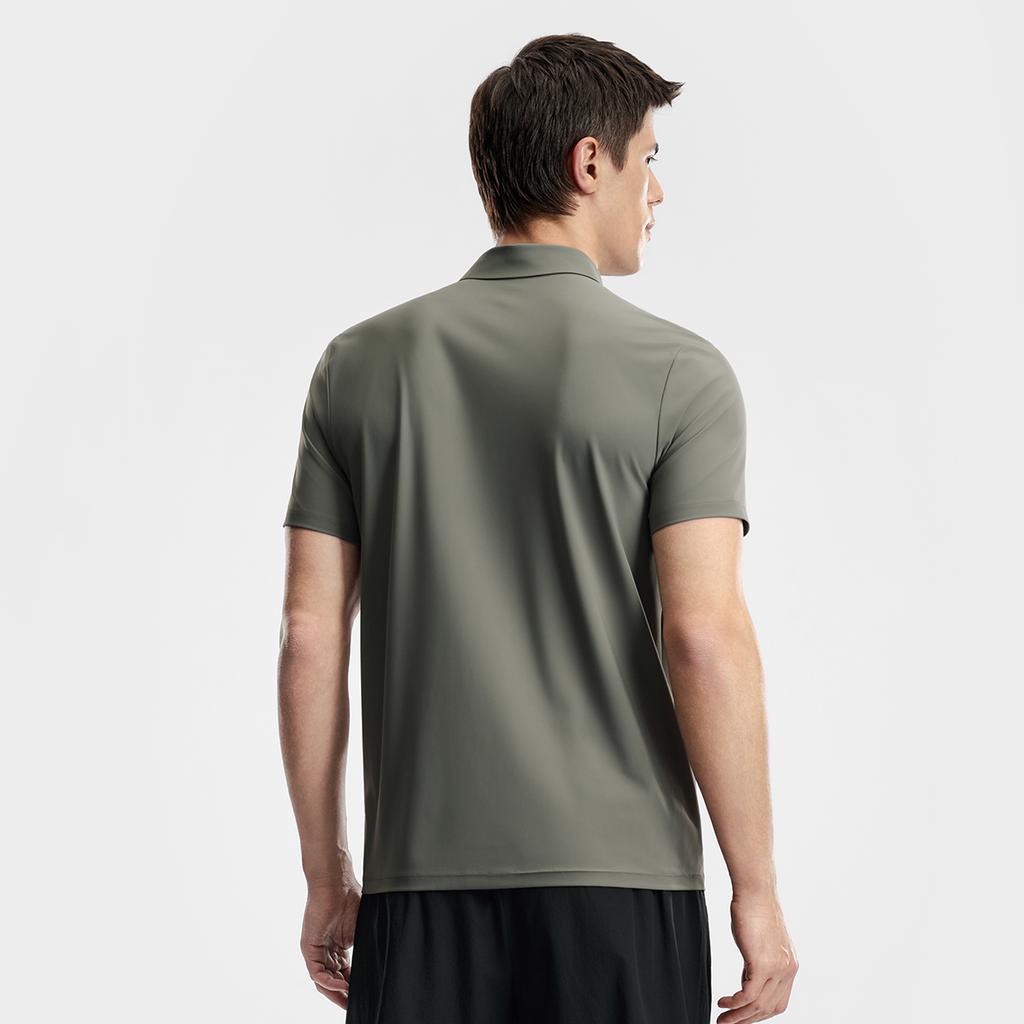 FILA Fitness Series Classic Simple Sports Training Casual Versatile Short Sleeve Polo Shirt Men tops Army-Green A51M621110FKK