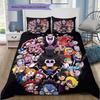 One Piece Anime Pattern Bedding Quilt Set Quilt Cover Pillowcase Home Birthday Gift(1 * Duvet Cover + 2 * Pillowcase, Without Core)