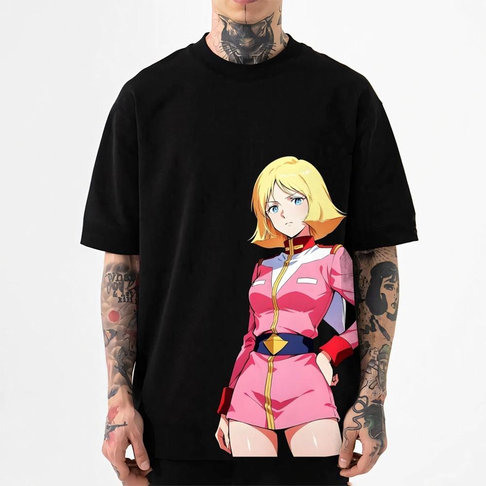 

2026 New Gundam Sayla Mass Classic Print T-shirt Short Sleeve T-shirt Men s and Women s T-shirt Men s Tops Harajuku 5XL різнокольоровий
