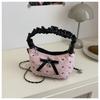 2025 Summer New Bow Underarm Bag Women's Leisure Commuting Fashion Pleated Cloud Bag Dumpling Bag