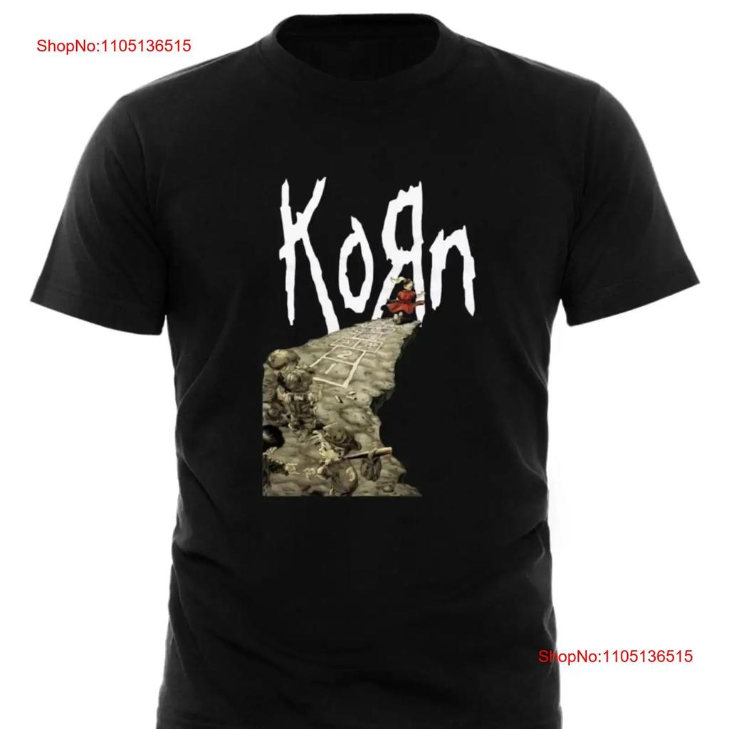 Korn Follow The Leader Hopscotch T Shirt Brand New All Sizes Unisex Vintage Washed Unisex Breathable Comfortable Slightly