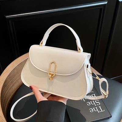 Textured Bag Women's Spring Chain Shoulder Bag Casual Versatile Saddle Bag Messenger Bag
