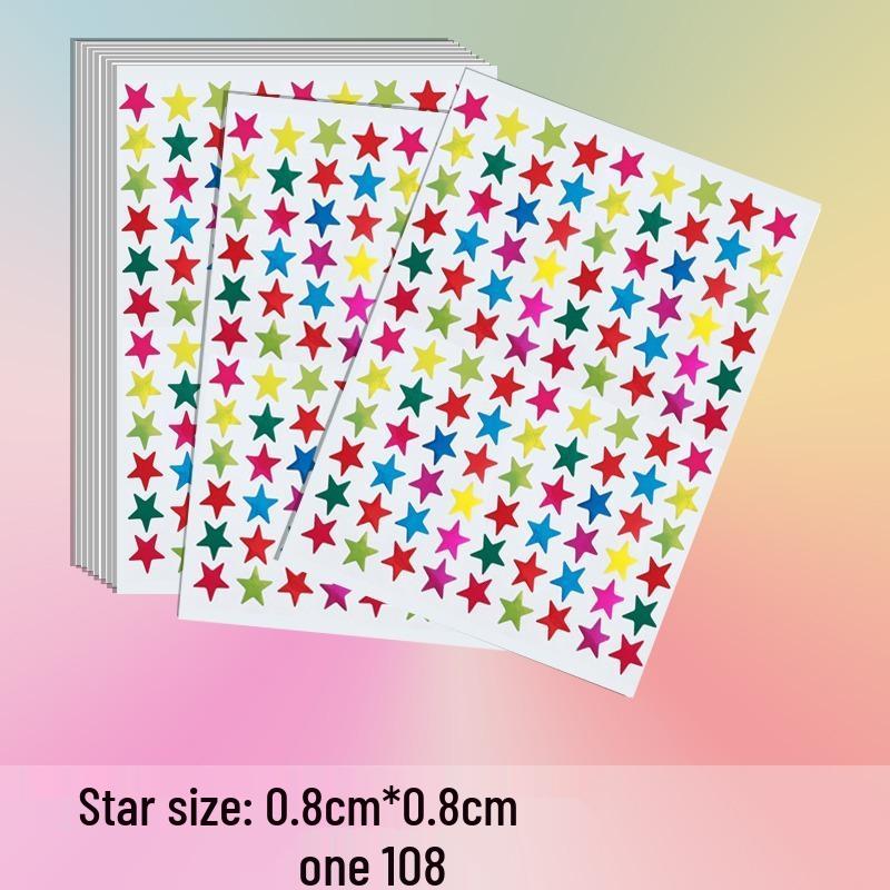 Five-Pointed Star Reward Stickers for Kindergarten - Teacher and Student Self-Discipline Chart