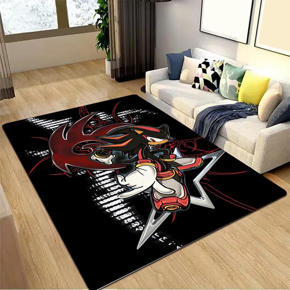 Sonic The Hedgehog Comic Art Print Decoration,Carpet,Living Room,Bedroom, Non-slip,Square rug