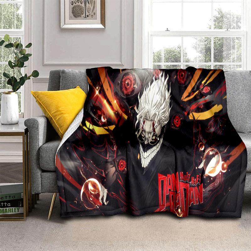 3D DAN DA DAN Anime Cartoon Blanket,Soft Throw Blanket for Home Bedroom Bed Sofa Picnic Travel Office Cover Kids Gift
