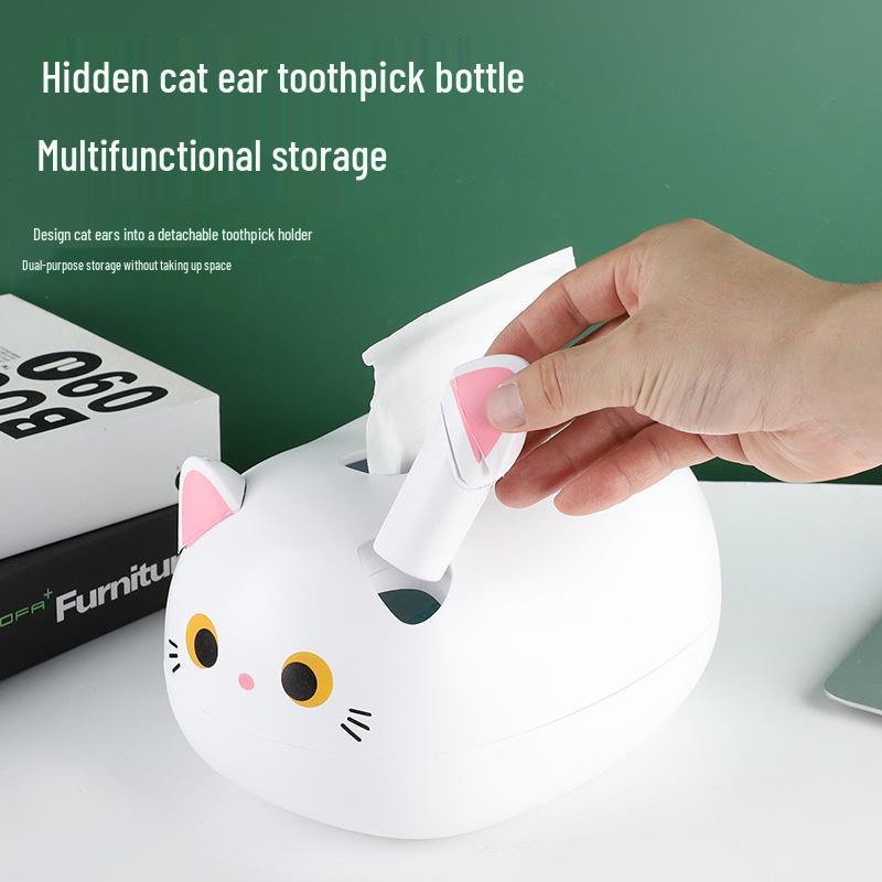 Multifunctional Cartoon Tissue and Toothpick Holder for Home, Car, and Restaurant