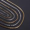 1.2/1.9/2.3mm Edelstahl Halskette Glied Halskette für Männer Frauen Hiphop Punk Junge Goldfarbe Choker Metall Modeschmuck