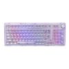 KiiBoom Phantom 98 Crystal Gasket Mount Mechanical NKRO Gaming Keyboard with RGB Clear Keycaps for 8000mAh Battery Hot-Swappable Keyboard, Triple-Mode