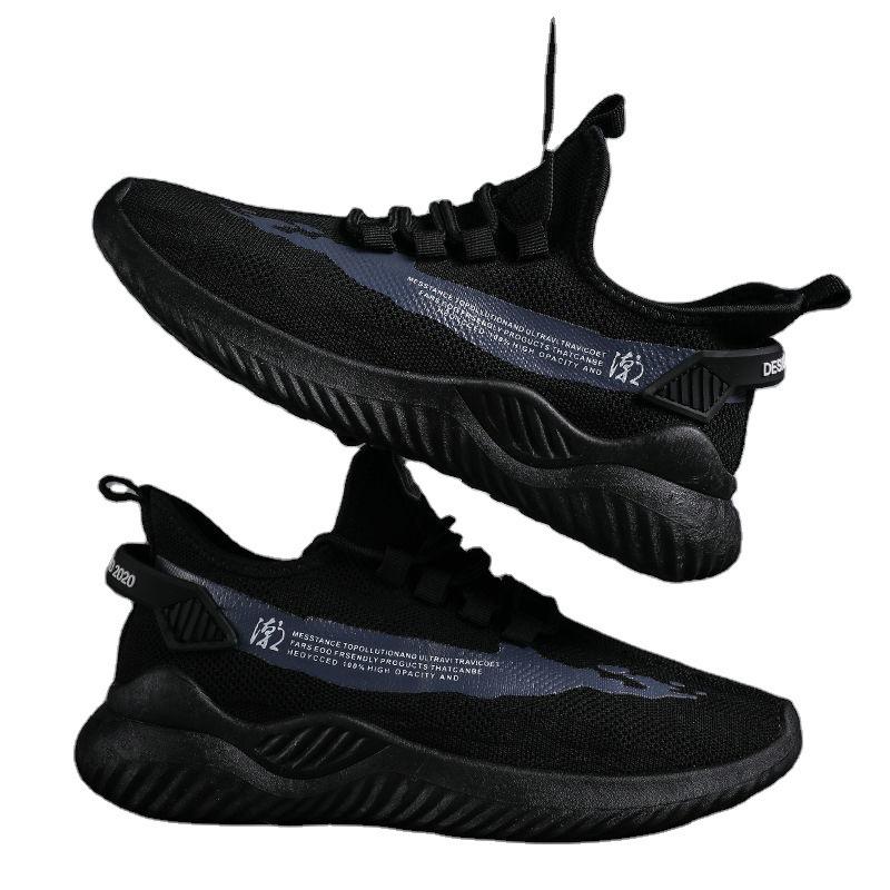 Spring and summer new men's shoes mesh breathable casual shoes youth sports shoes flying woven shoes men's shoes