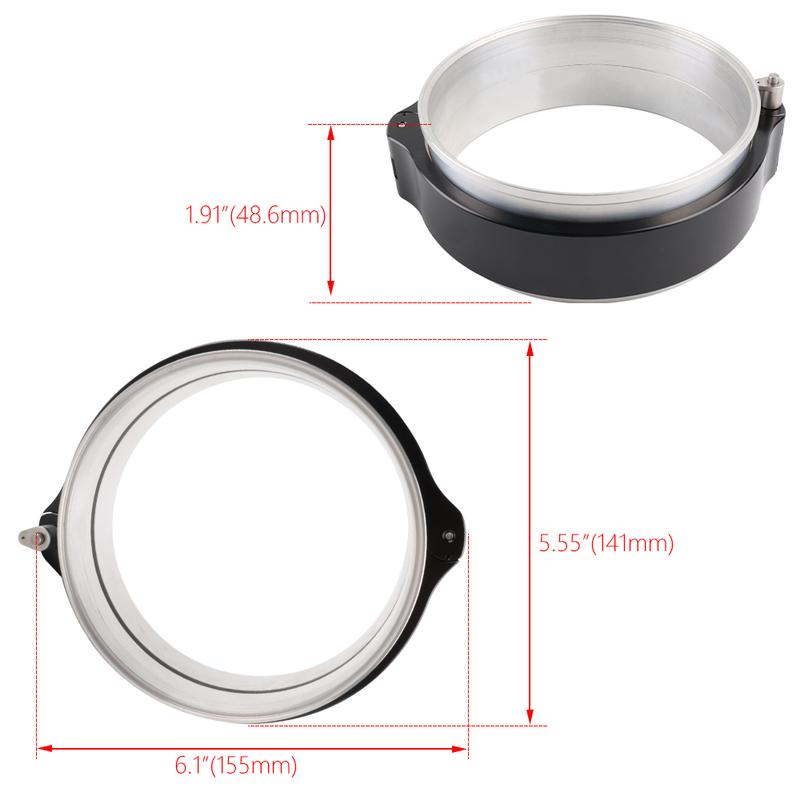 High Quality 5" Exhaust V-band Clamp Quick Release HD Clamp For 127mm Radiator Hose Wastegate Flanges Turbo Dump Pipe